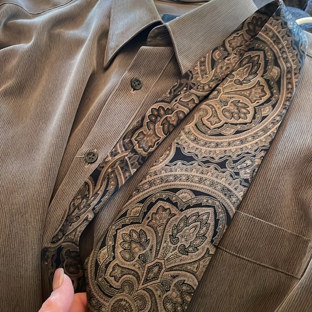 Shirt and silk tie